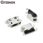 마이크로 USB 커넥터 5 핀 무거운 플레이트 1.6mm,컬링 측면 없는 평면 입 휴대 전화 USB 테일 플러그,10 개 : LaOnDream2