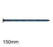 콘크리트못150mm 1갑 100개 청색코팅처리 평머리 : 다팔익선