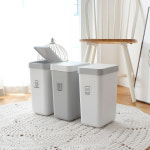 가쯔 원터치 프리미엄 사각 휴지통 쓰레기통 10L 1+1 : 가쯔