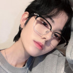 남자 남성 빅사이즈 오버사이즈 뿔테 메탈 큰 사각 스퀘어 하금테 하은테 안경 : songlass