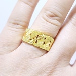 순금 커플링 체인 반지 24K 반달 금반지 11.25g(3) : 정보당