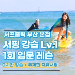 부산 송정 해수욕장 서핑 강습 2시간 Lv1. 1회 입문 레슨 : 서프홀릭 SURFHOLIC