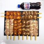 닭산적 숯불직화 파 순살 왕 모둠 꼬치 닭꼬치 간장구이 맛집 밀키트 캠핑 소주안주 : 닥쌀