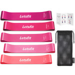 LetsFit 렛츠핏 루프밴드 퍼플5색 1SET 5단계강도 힙업 운동밴드/라텍스밴드 스쿼드밴드 요가 운동 힙업밴드 : 미르글로벌테크