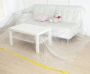 이사대형비닐 공사용 이사 가구 보양 비닐 덮개 (스티커형) : 삐약삐약 잡화점