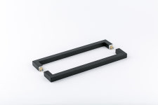 도무스강화도어손잡이 G220BK 블랙무광 (20각/센타340) 유리문 가마찌도어 : 수입철물닷컴