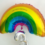 무지개풍선 레인보우 은박풍선 홈파티 생일풍선 : 라붐데이