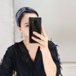D꼬임 페이 반다나 헤어밴드 : 모스블랑