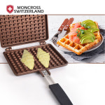 몽크로스 국내산 인덕션 골드 티타늄 와플팬 홈베이킹 와플메이커 크로풀 누룽지팬 : 주방마트