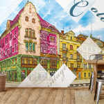 Sy251(인테리어 유럽 빈티지 카페 안방 카페 모텔 호텔 포인트 뮤럴벽지) : 림피드벽지