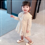 리라레이스원피스 90호-130호 봄 가을 여아 키즈 유아동 긴팔 원피스 결혼하객패션 : 나나맘스타일