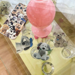 [무료배송] 강아지 도그 인형 캐릭터 아크릴 스마트폰 케이스 부착 톡 4color : 챠밍드레스룸