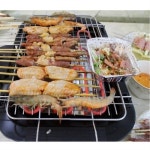 가정용미니화로 대형 양꼬치 전기오븐 미니 가정용 무연 바베큐 소형차 다용도 생선구이 생굴 : 알리바바상점