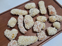 가용비 뛰어난 맛있는 한과다움 못난이 유과 수제 찹쌀 유과 한과 어린이간식 : 한과다움