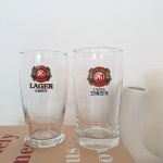 [퐁당상회] 빈티지 레트로 홈카페 오비라거 OB맥주 잔 유리컵 : 퐁당상회