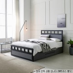 인더스트리얼 브루클린 퀸사이즈 수납 침대프레임 4색 : 자르파라