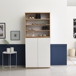 회사사무실 학원용 심플 도어 롱 신발장 800 (2색) : 자르파라