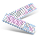 마이크로닉스 MANIC EX580 광축 크리스탈 게이밍 키보드 (파스텔핑크, 블루) : 컴공 주식회사