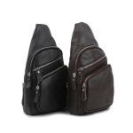 G3425 블루마운트 레더 사선지퍼 슬링백 미니 가방 : 조이티