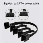 4 핀 1 ~ 5 SATA 15 하드 드라이브 전원 공급 장치 분배기 케이블 코드 포트 냉각 팬 78cm : 홈인더플렉스