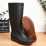 남자긴목장화 남성 식당 농사 기모 겨울 방수 롱 방한화 : 머글스픽