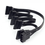 Molex-4 핀 IDE 1 ~ 5 SATA 15 하드 드라이브 전원 공급 장치 분배기 케이블 코드, DIY PC 서버 4 핀-15 20CM 핫 : 홈인더플렉스