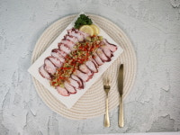 세림수산 남해돌문어 자숙문어 슬라이스 캠핑 썰은문어 숙회 문어회 450g 150g 3팩 : 세림수산