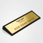 제네시스 주차번호판 전화번호판 메탈 주차판 논슬립 골드 : 카르쉐