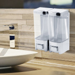 업소용 펜션 모텔 샴푸용기 바디워시통 수동 핸드워시 물비누디스펜서 2구 : 슬기로운 방콕생활