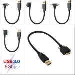 마이크로 USB 3.0 케이블 A 남성-마이크로 B 외장 하드 드라이브 Seagate 드라이브, WD 용 직각 코드 : 홈인더플렉스