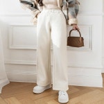 코듀로이 와이드 팬츠 골덴바지 일자 하이웨스트 기모 : 플라이 마켓