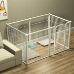 애견 운동장 강아지 펜스 거실용 대형 울타리 캠핑용 고양이 방묘문 개벽 실내견 테디 소형 : 새롬컴퍼니