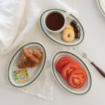 Tuxton 턱스톤 그린베이 오벌 플레이트 S사이즈 17cm : 디애플하우스