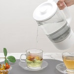 투명전기포트 커피포트기 유리 전기 무선 차주전자 : 머글스픽