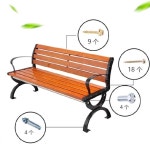 유럽 실외벤치 공원 인테리어 발코니 테라스 정원 광장 레저 좌석 다목적 3 인용  63 : 샵앤모아