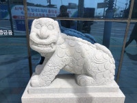 해태3자 정원 자연 조형물  해태 조각상 조경 조형물 해태석재 : 경기석재