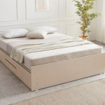 노헤드 슈퍼 싱글 퀸 사이즈 헤드리스 저상형 1인 2인용 원룸 아이방 자취 호텔 안방 서랍 높은 평상형 프레임 오크 화이트 무헤드 4단 벙커... 