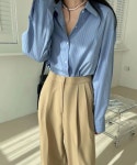 [베이지 당일] 마르앤 스트라이프 긴팔 셔츠 : 마르앤