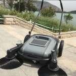 산업용 스위퍼 핸드 푸시 상업용 무전원 공장 청소기 : 또와요또와