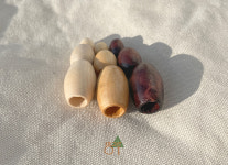 국산 자작나무 타원볼 우드 비즈 3종 나무 항아리 과자 구슬 마크라메 재료 : 댕그루마켓