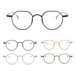 DRX t9916 동그란 티타늄 편안한 안경테 초경량. : 그린아이안경