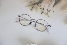 드므앤 안경 인아웃10 INOUT10 COL6 건메탈 티타늄 동그란안경테 남녀공용 : 유리아이