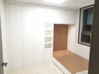 빌트인 화이트 우드 침대 붙박이장 침대장 친환경 맞춤 가구 안방 자녀방 침실 인테리어 [1자당 금액] : 블룸키친 앤 퍼니쳐
