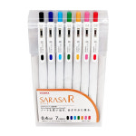 [ZEBRA] SARASA R 수성젤 볼펜 0.4mm 7색 세트 (JJS29-R1-7C)  : 그린에버메디신