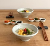 새늘 고인돌 2인면기세트 도자기면기 소면기 떡국그릇 : 새 늘