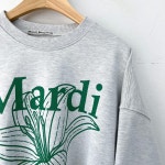 Mardi Mercredi (마르디 메크르디) 플라워 멜란지 그레이 스웻 셔츠 : ZUKO VINTAGE