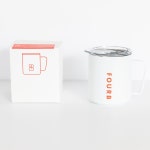 FOURB 포비 굿즈 캠핑컵 MiiR 텀블러 - 레드, 화이트 : 포비로스터리