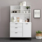 20평대 아파트 주방 보조 수납장 세트 1000 (2색) 그릇 부엌 정리 다용도 : 자르파라