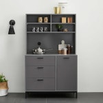 20평대 아파트 주방 보조 수납장 세트 1000 (2색) 그릇 부엌 정리 다용도 : 자르파라