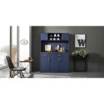 프렌치주방 조리대 벽수납장 1200 (화이트/네이비) 접시 엔틱 다용도 키친 : 자르파라